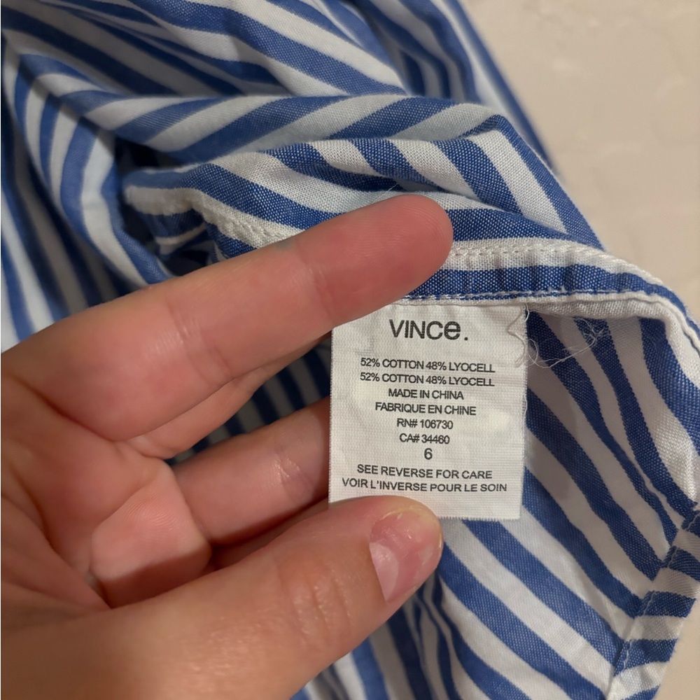 Vince Striped Long Sleeve Button down/up top - Picture 2 of 5